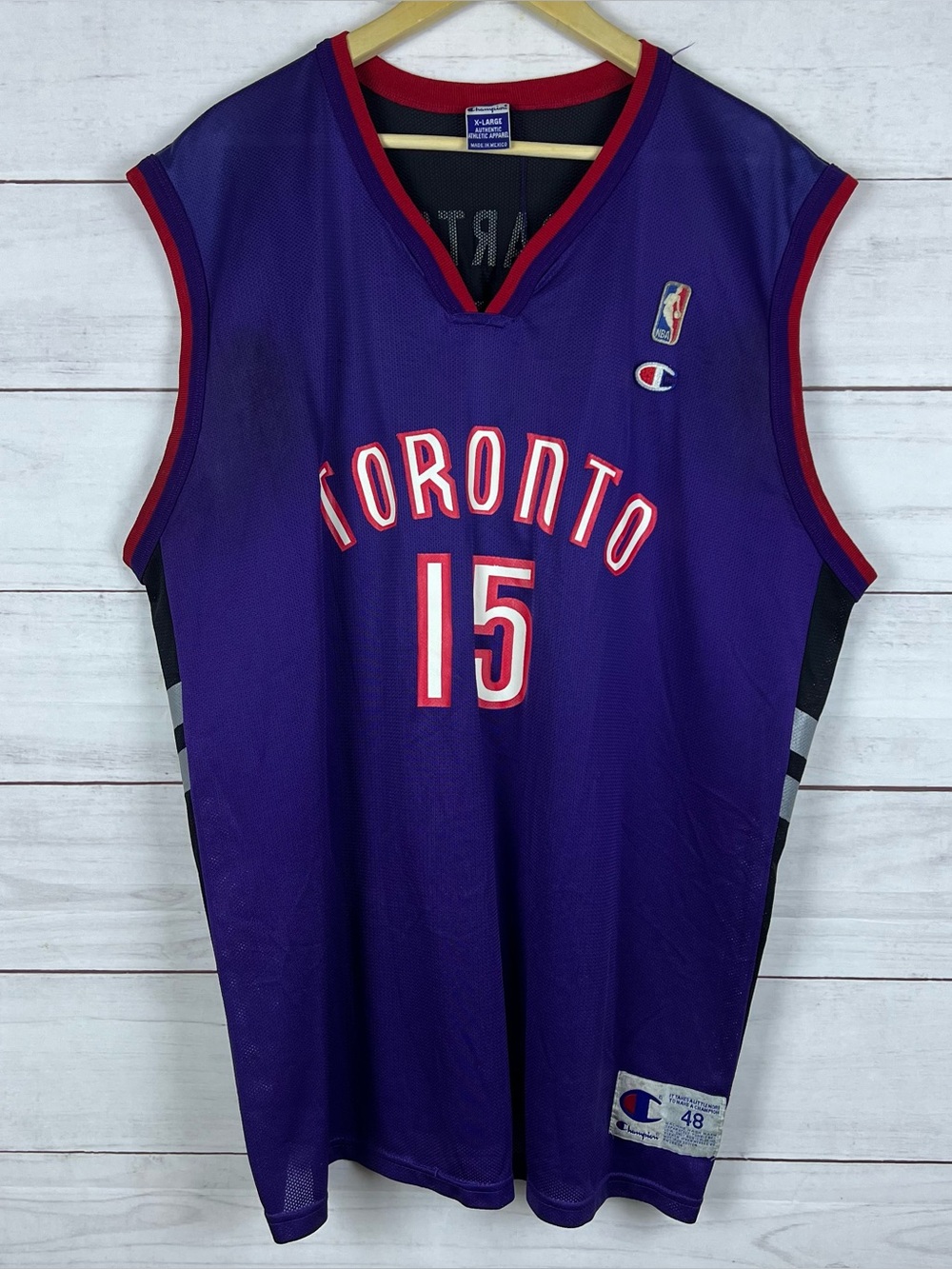 Vince Carter Toronto Raptors Champion Jersey Size XL 48 90s NBA
